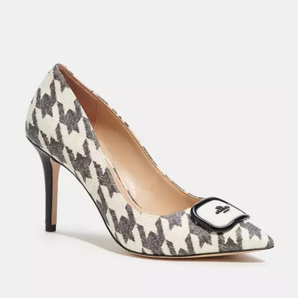 Winona Pump in Houndstooth Print